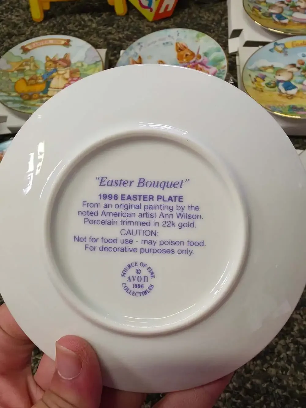 Avon Easter 1991 Collector Plate Decorative